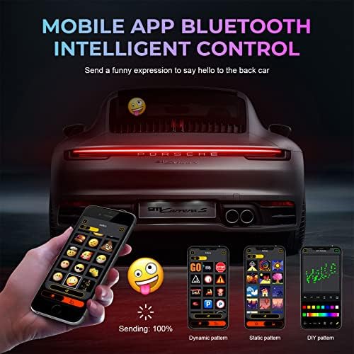 Tela de exibição de pixels de pixels Luxônica, controle de sinal de carro LED de controle de aplicativos para smartphone com tela