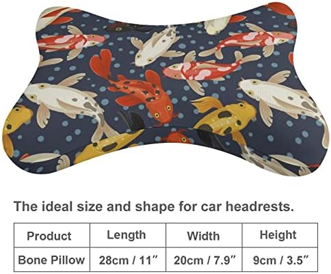 Japão Koi Fish Car pescoço travesseiro de carro macio Coloque o travesseiro de travesseiro de almofada de pescoço 2 pacote para dirigir