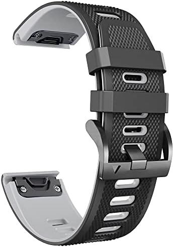 EEOMOIK 22mm 26mm Sport Silicone Watch Band Strap para Garmin Fenix ​​5x Plus 6x Pro 3 3HR enduro tactix delta release rápida