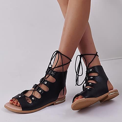 Sandálias femininas plus size damas sandálias de verão e chinelos com conforto casual tênis planície planilha plana