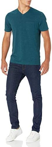 Essentials Men Slim-Fit de manga curta Camiseta de bolso V, pacote de 2