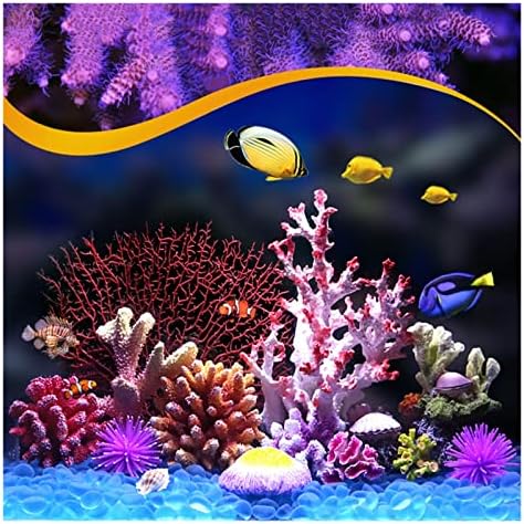 Simulação NUPART Vivid Aquarium Resina Ornamentos de coral Ornamentos de peixes decoração de aquário de aquário de coral