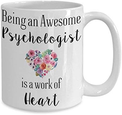 Caneca de café psicólogo, ser psicólogo é uma obra de coração, presentes psicólogos