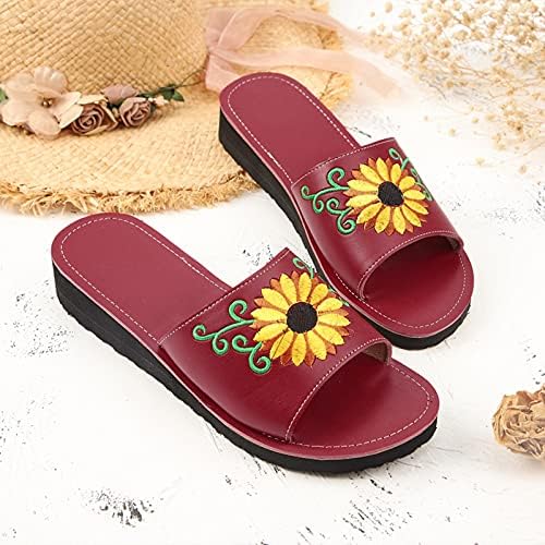 Flippers para mulheres sapatos respiráveis ​​para mulheres em interior Moda de lazer Sandálias ao ar livre sandálias femininas casuais sandálias femininas tamanho 7