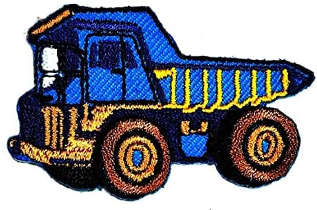 Kleenplus Mini Dump Truck Patch Crafts Artes Reparar Ferro bordado de desenho animado de carro bordado em costura em manchas de crachá para tampas de mochila de jeans de jeans diy