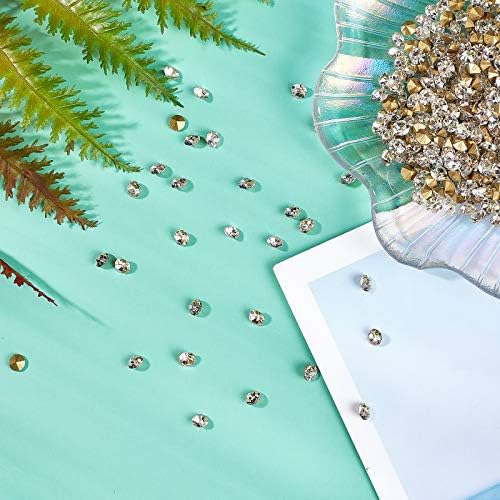 Arricraft 720pcs/decoração de bolsa shinestone, cristal de costas pontiagudo, gemas de vidro facetadas para unhas decoração de maquiagem roupas de roupas de criação de roupas