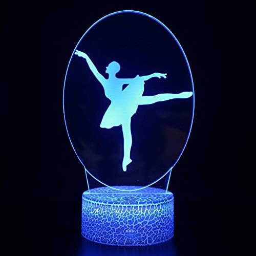 Lâmpada de mesa de balé szg tocando led noturno quarto caseiro quarto arco -íris lampen decoração luminárias de mesa criativa para presente