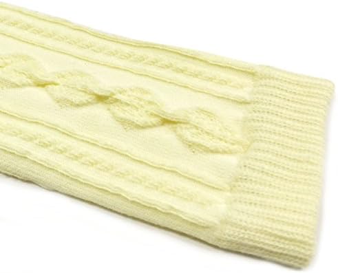 AllyDrew 5 Pack Knit Knit Aquecedores de perna de bebê e aquecedores de pernas para crianças, bege, cinza, vermelho, branco,
