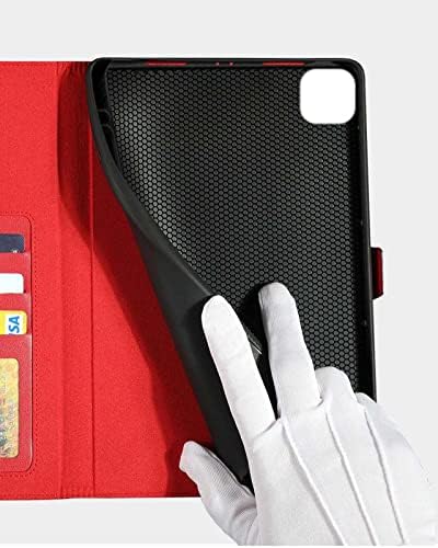 Eekuy Flip Case Card Card Titular para Apple iPad Pro 12,9 polegadas 2021, Caixa de comprimido de fólio resistente