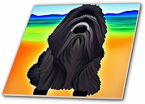 3drosrose legal engraçado fofo artístico colorido cão newfoundland picasso estilo de estilo - telhas