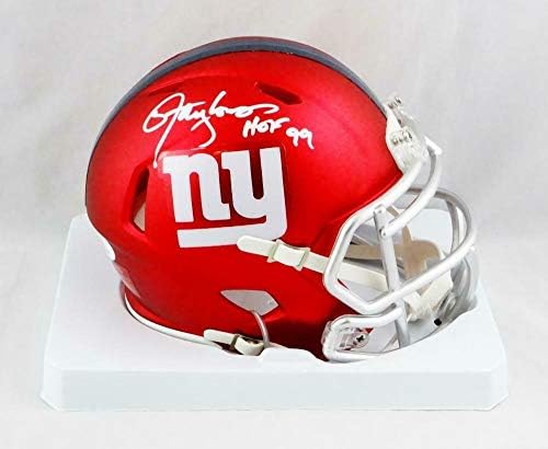 Lawrence Taylor assinou o New York Giants Blaze Mini Capacete com Hof ​​-Jsa W Auth *White - Mini capacetes autografados da NFL