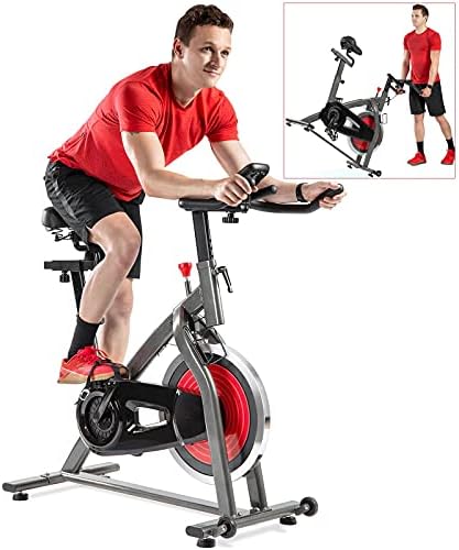 Bicicleta de exercício para academia em casa, bicicleta de bicicleta de ciclismo interior Bicicleta de exercício, guidão e assento ajustáveis ​​de 4 vias, monitor LCD/ sensor de pulso, para treino doméstico e equipamento de exercício de escritório