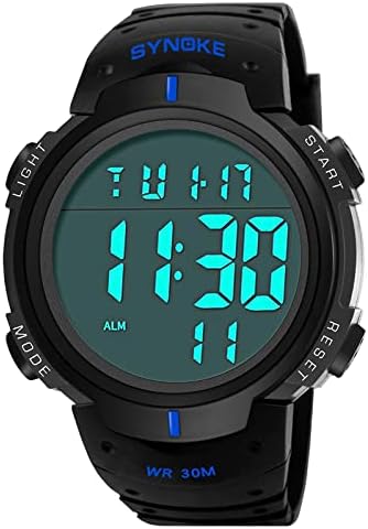 Riqingy Fit Band Smart Watch Watch Watch Watch LED LED relógio Black Stopwatch Big 30m Sports Backlight Running Watch Waterspert-