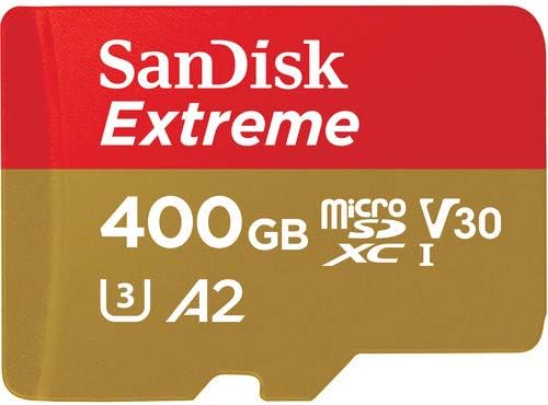 Sandisk Extreme A2 400 GB Memory Memory Card para o pacote GoPro Hero 9 Action Action Cam Hero9 SDXC com tudo, exceto Stromboli Micro SD Card Reader