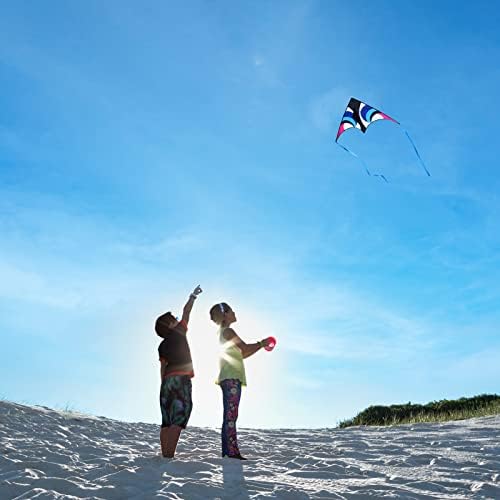 Kaiciuss Delta Kite for Kids & Adults Fácil de voar grande, a pipa de praia mais fácil de linha única, ele vem com alça de pipa de 300