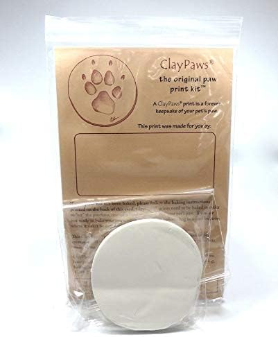 Claypaws Paw Print Kit de argila branca