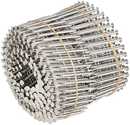 Kimllier 3600 unhas de tapume de bobina de contagem fio de cabeça redonda completa bobina colada de 15 graus 1-3/4 polegadas x .090