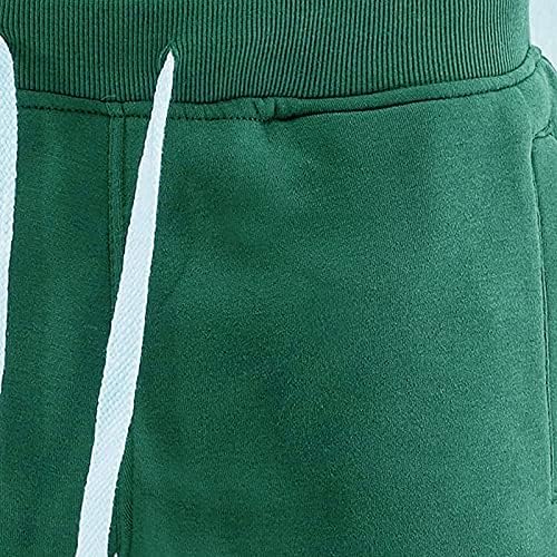 Calça de moletom de Uofoco para homens de cor sólida casual calça de moletom de hip-hop para esportes esportes de esqui de ioga