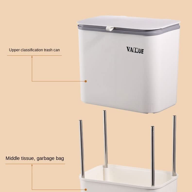 Kutuno lixo pode classificar o lixo pode fazer uma separação molhada seca com capa de cozinha de cozinha grande lixo de cozinha de uma camada múltipla lixo de lata de cozinha lixo
