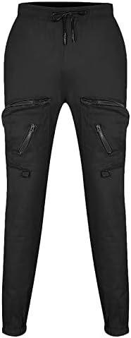 Calça sólida masculina linho de linho de grandes dimensões Trabalho folga de pernas retas Lounge Belts Slacks Holiday Slacks