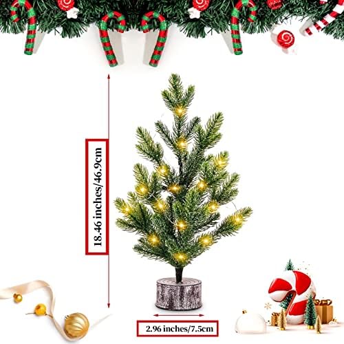 KPCB Small Christmas Tree Mini plactop pinheiro iluminado com base de madeira