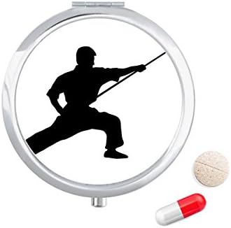 China Shaolin Stick Kung Fu Culture Caso Case Pocket Medicine Box Caixa de contêiner Dispensador