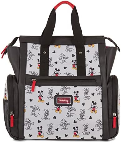 Mochila Disney Baby, Mcikey Mouse preto e vermelho, 16 polegadas