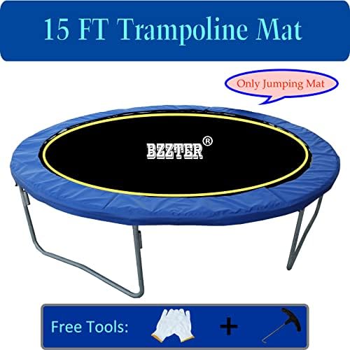O tapete de substituição de trampolim de Bzzter, se encaixa na estrutura redonda de 15 pés com as molas 90/96/100/108, se