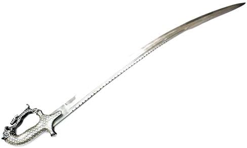 Rajasthan Gems Novo espada de aço artesanal Blade Silver Trabalho tigre Comer Rabbit Handle 36.6
