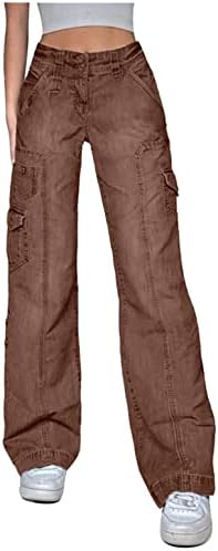 Jeans folgados de cintura larga da cintura alta dos anos 90
