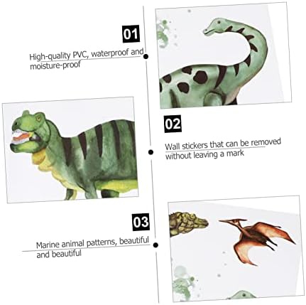 Toyvian 4pcs Dinosaur Animal Wall Sticker Kids Decalques de parede de adesivos para crianças adesivos de parede para crianças