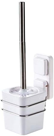 Escova de vaso sanitário com suporte de parede branca pincel de banheiro e suporte de banheiro comprido, suporte de escova de vaso sanitário com limpeza de plástico base móveis de escova de vaso sanitário