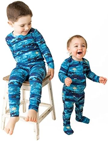 Pequenas roupas de reavivamento de bebê sem pés para footie conversível macacão, pijama de manga longa de 2 vias, modal macio, feito nos EUA