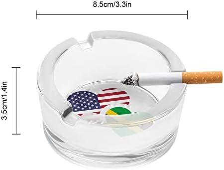 Jamaica Use Flag Glass fumando cigarros de cinzas de charuto de charuto bandeja de cinzas