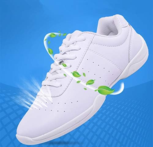 Dadawen Adult & Youth White Cheerleading Shoe Shoe Athletic Sport Training Treination Tennis Sneakers Cheer Shoes