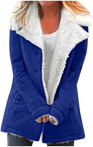 Women's Fall Winter Winter Plus Fleece Harm Coat Casual Manga longa Slim Fit Jacket Tops