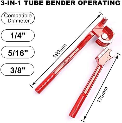 Brenda de tubo de 180 graus de 180 graus 3-em 1 Tubo de freio de tubo pesado de serviço pesado Ferramenta de flexão de freio