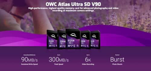 OWC Atlas Pro 128GB SDXC UHS-II V90 Cartão de mídia