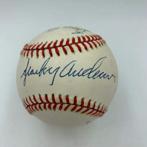 Bo Schembechler Sparky Anderson Ernie Harwell Paul Carey assinou o Baseball JSA COA - Bolalls autografados