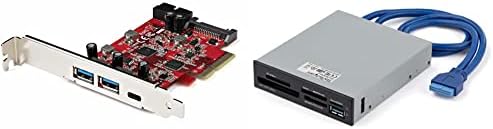 Startech.com 5 portas PCIE Card & .com USB 3.0 Leitor de vários cartões internos com suporte UHS-II