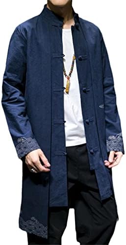 Gyxhptd Style Longo Windbreaker Streetwear Roupos Oriental Men Hip Hop Chinese mandarim casaco