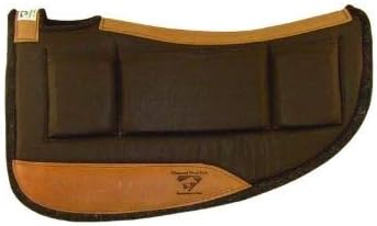 Diamond Wool redonda redonda de pressão Hunter Hunter Green Western Shim Saddle Pad Tamanho 30x30 e 1 ”de espessura