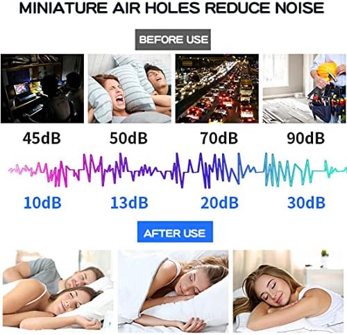 6 pares de tampões de orelha para cancelamento de ruído de sono, tampões para ouvidos de espuma para tiroteios para taplo para taplones para oidos para dormir Proteção auditiva