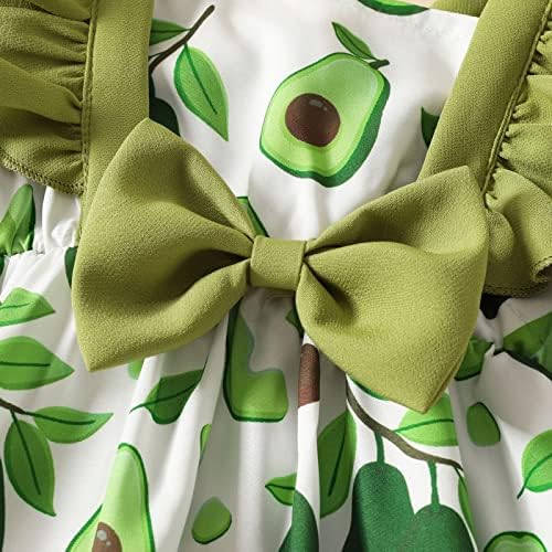 Amberetech Toddler Baby Girls Dress Summer Dress Watermelon Skirt Prind Ruffle Sling Floral Princess Sundress