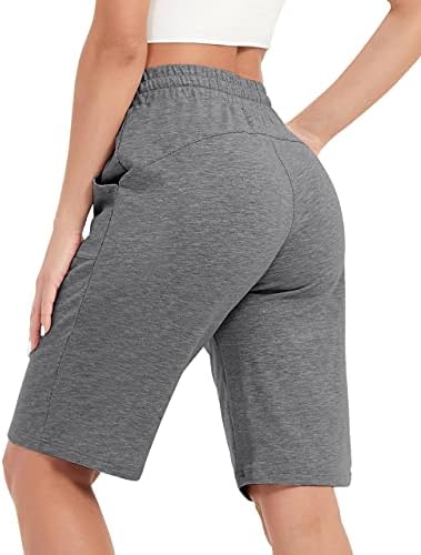 Shorts de suor de algodão especialMagic com bolsos para mulheres 10 Lounge Sports Sports Sports Bermuda Knee Shorts