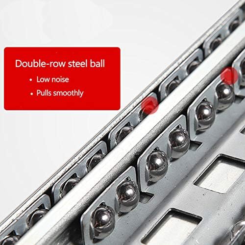 1 slides de gaveta de pares | Extensão intensa pesada Rail de slide industrial | Largura 71mm/2,8 polegadas | Capacidade