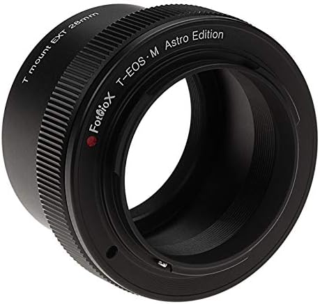 Adaptador de lentes Fotodiox Edição Astro - Compatível com telescópios de montagem de parafuso de montagem T para Canon Eos M Mount