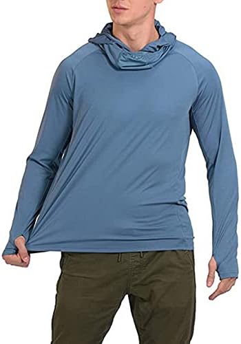 Moletom com capuz masculino para homens de manga longa UV Proteção solar Tops