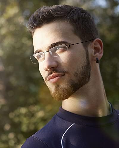 Teraise Ultra Light Reading Glasses para homens/mulheres com bloqueio de luz azul, leitores elegantes de computadores HD sem parafuso