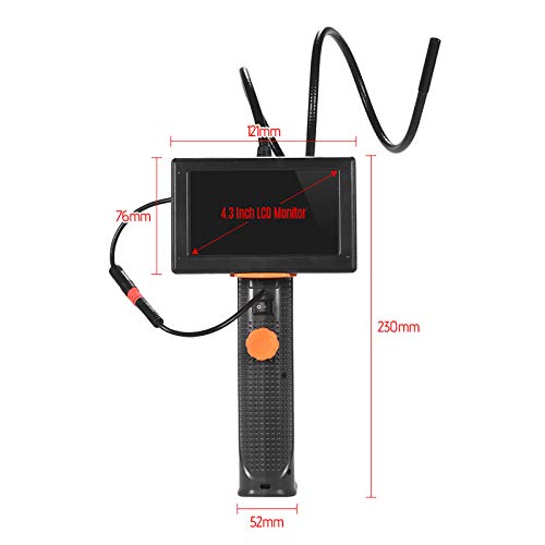 Câmera de endoscópio industrial, tela de 4,3 polegadas HD TFT LCD, lente de 8,5 mm de diâmetro, 6 LED de 6 LED de 2,0